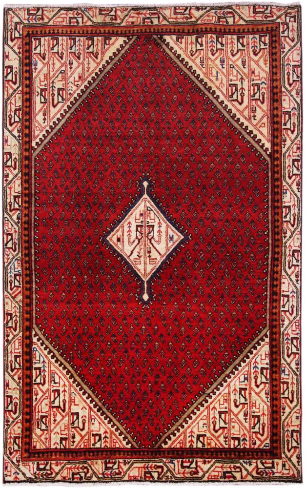 Tapete persa Sarough 221x131 221x131, Tapete persa Atado à mão