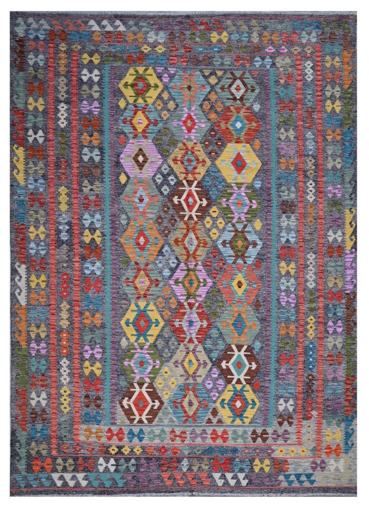 Tapis afghan Kilim Afghan Kaudani 341x249 341x249, Tapis persan Tissé à la main