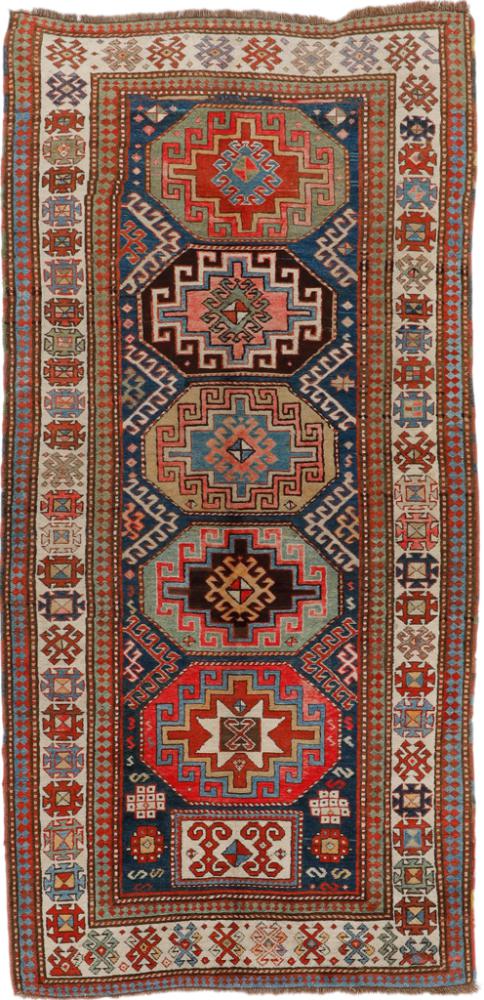 Ρωσικό χαλί Kazak πολύτιμα λόγω παλαιότητας 279x139 279x139, Περσικό χαλί Οι κόμποι έγιναν με το χέρι