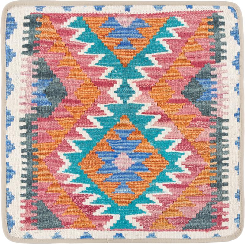 Afghanischer Teppich Kelim Afghan Kissenbezug 50x50 50x50, Perserteppich Handgeknüpft