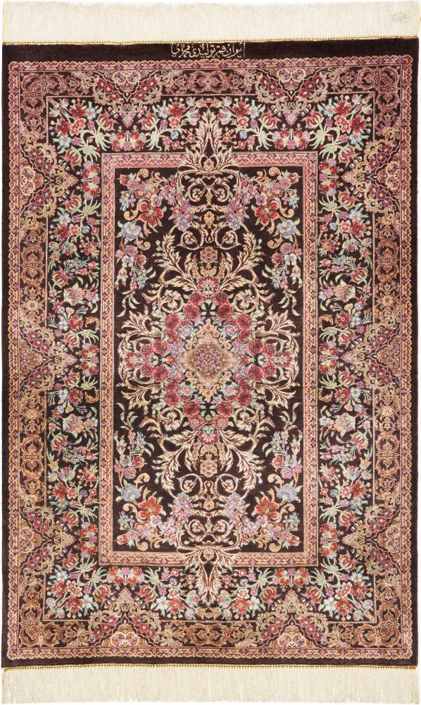 Persisk tæppe Ghom Silke 121x79 121x79, Persisk tæppe Knyttet i hånden