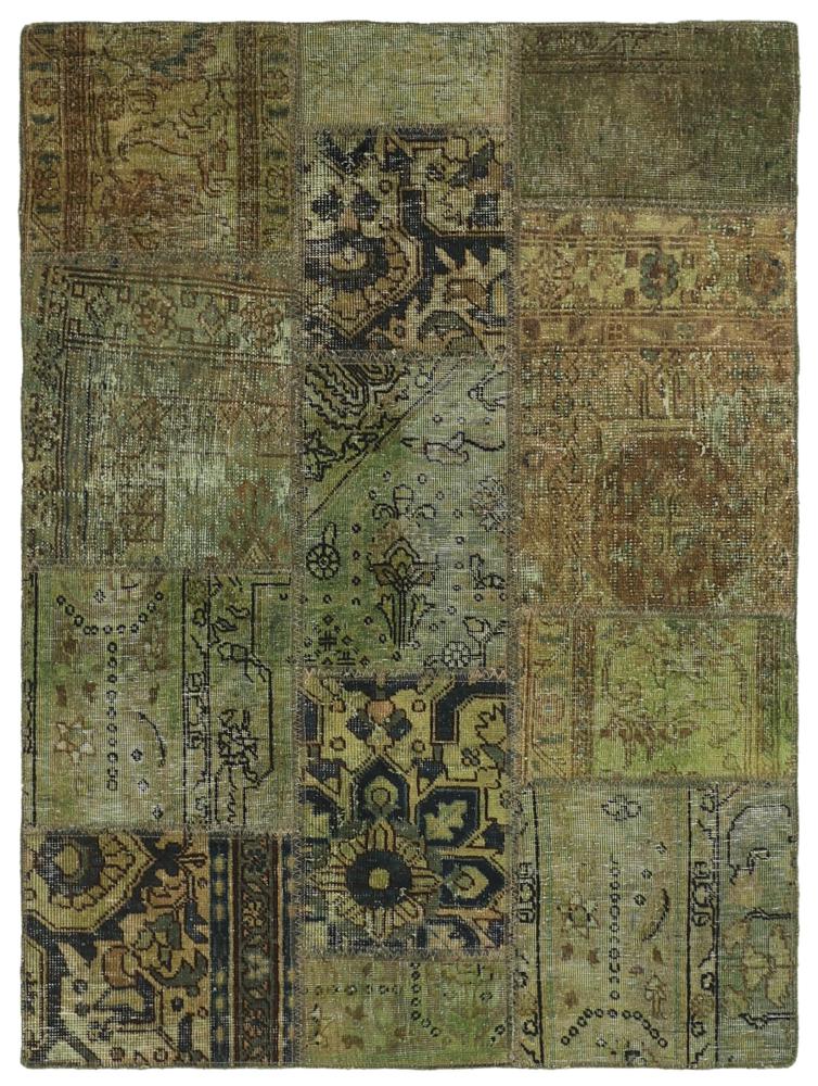 Persisk tæppe Patchwork 153x108 153x108, Persisk tæppe Knyttet i hånden