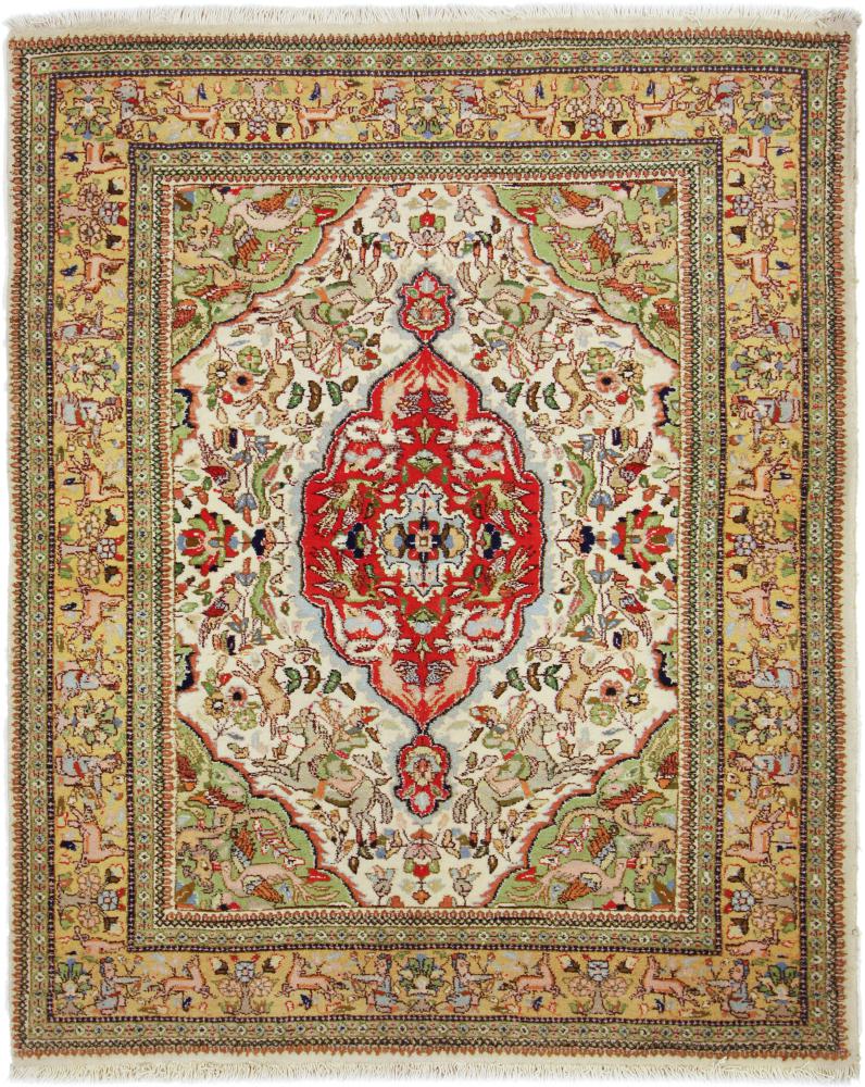 Tapete persa Tabriz Tabatabai 191x156 191x156, Tapete persa Atado à mão