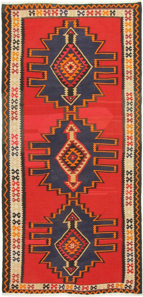 Tapete persa Kilim Fars Azerbaijan Antigo 307x151 307x151, Tapete persa Tecido à mão