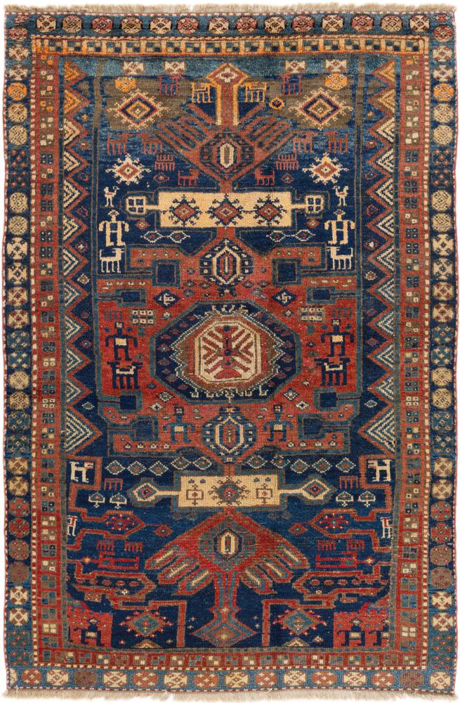 Persialainen matto Kordi Sanjab Antiikki 197x129 197x129, Persialainen matto Solmittu käsin