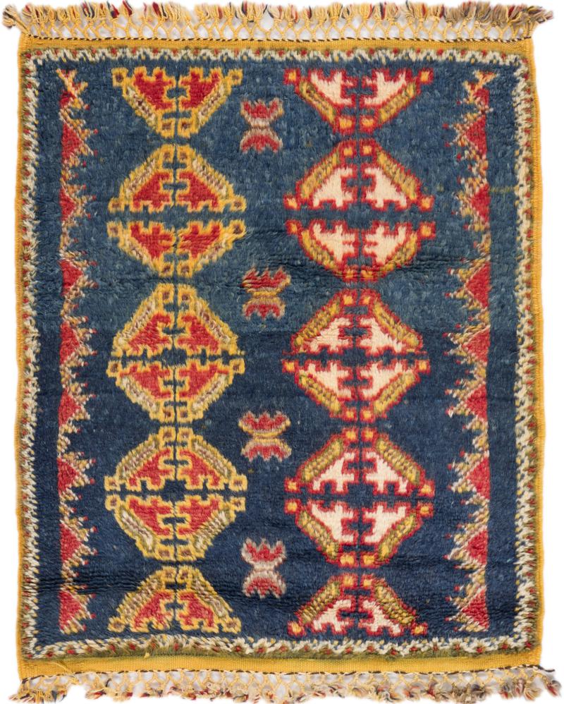 Moroccan Rug Berber Maroccan Beni Ourain 2'9"x2'6" 2'9"x2'6", Persian Rug Knotted by hand