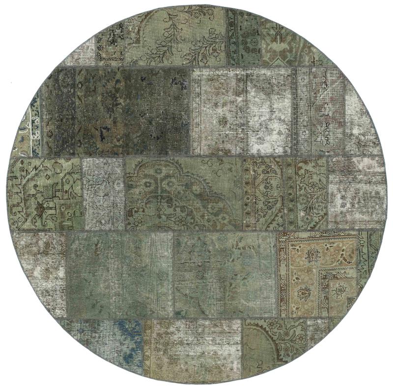 Tapete persa Patchwork 251x249 251x249, Tapete persa Atado à mão