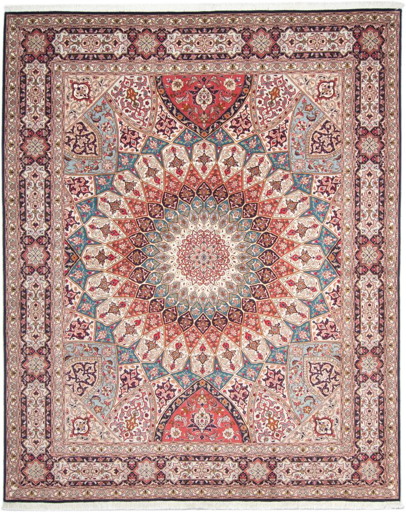 Tapete persa Tabriz 50Raj 255x203 255x203, Tapete persa Atado à mão