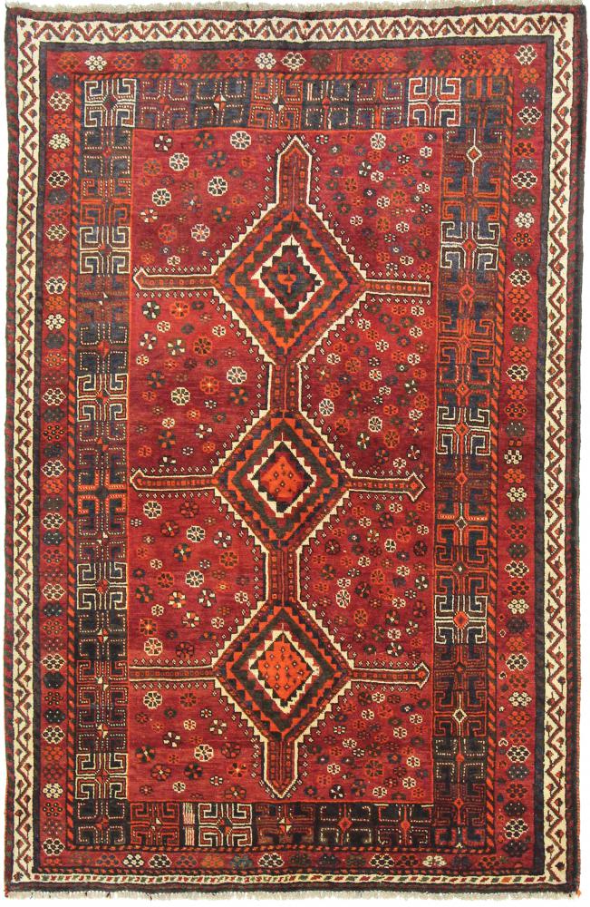 Persisk tæppe Ghashghai 220x145 220x145, Persisk tæppe Knyttet i hånden