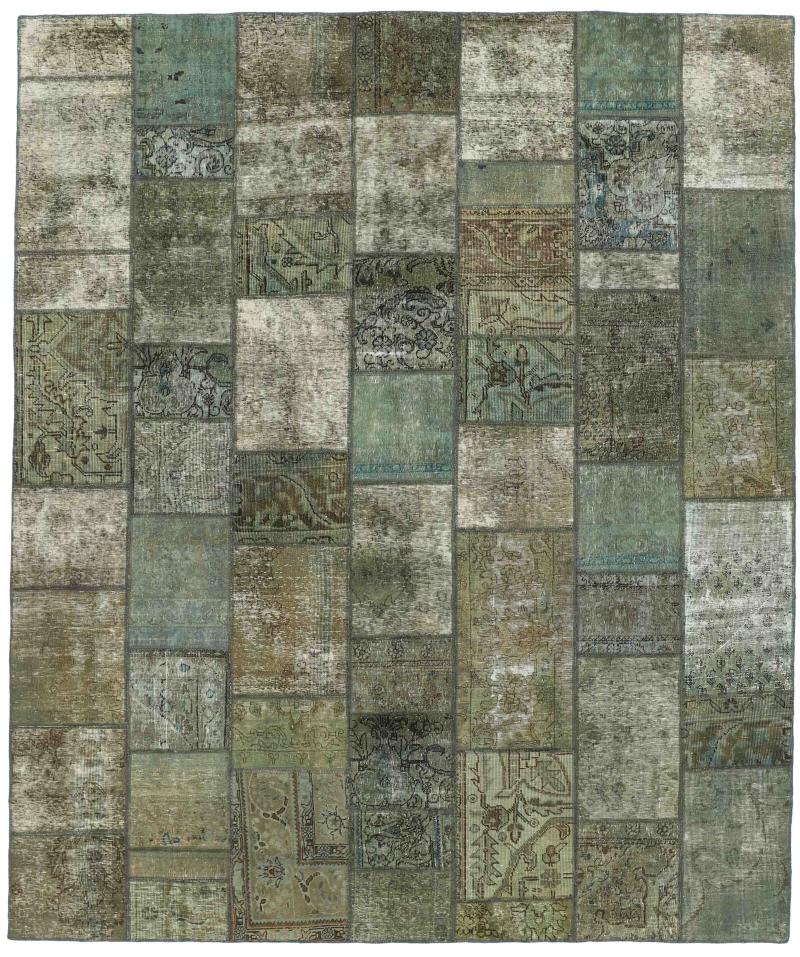 Persian Rug Patchwork 305x254 305x254, Persian Rug Knotted by hand