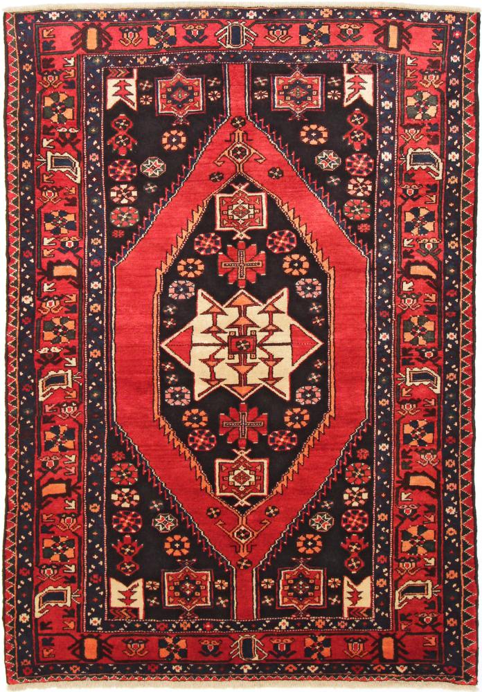 Tapete persa Shahsavan 206x139 206x139, Tapete persa Atado à mão