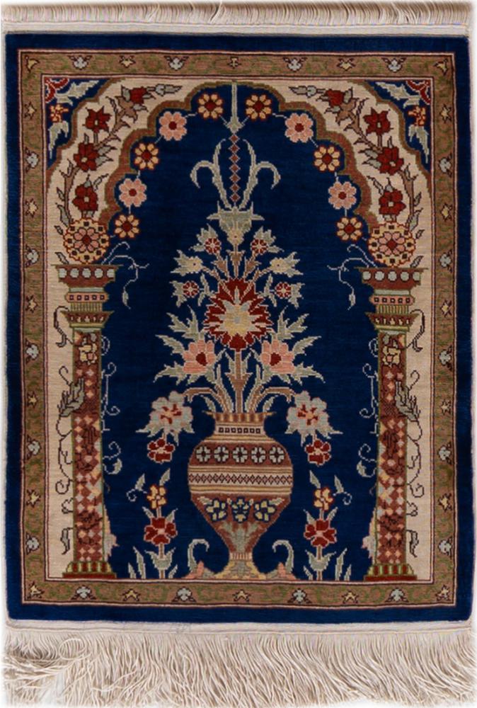  Hereke Silk 42x33 42x33, Persian rug Hand-knotted