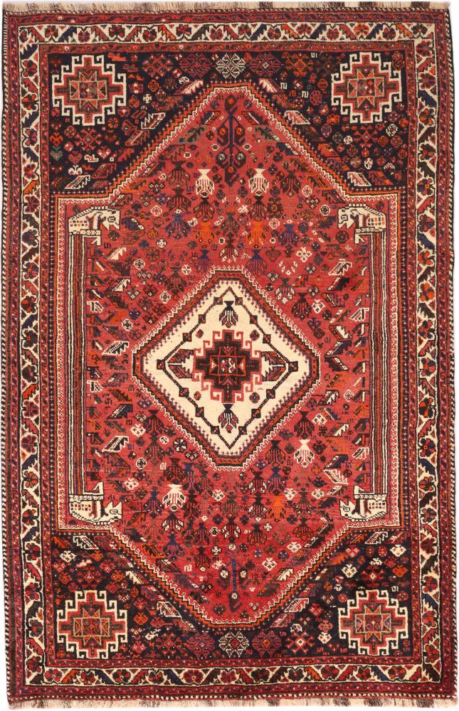 Tapete persa Shiraz 261x168 261x168, Tapete persa Atado à mão