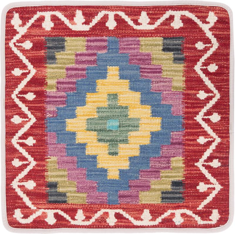 Afghan rug Kilim Afghan Cushion Cover 50x50 50x50, Persian Rug Knotted by hand