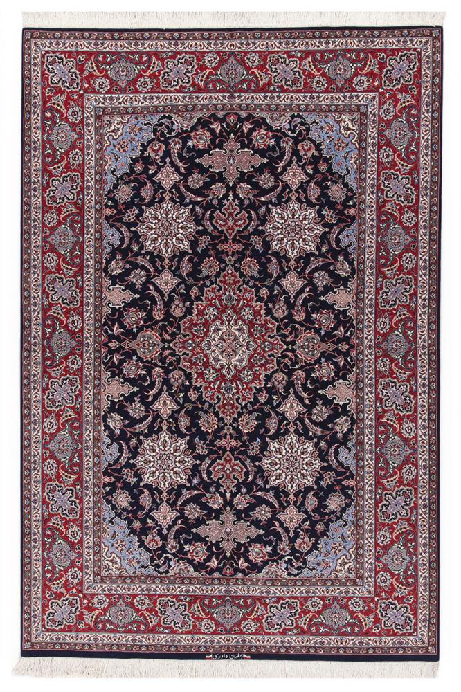 Tappeto persiano Isfahan Ordito in Seta 233x153 233x153, Tappeto persiano Annodato a mano