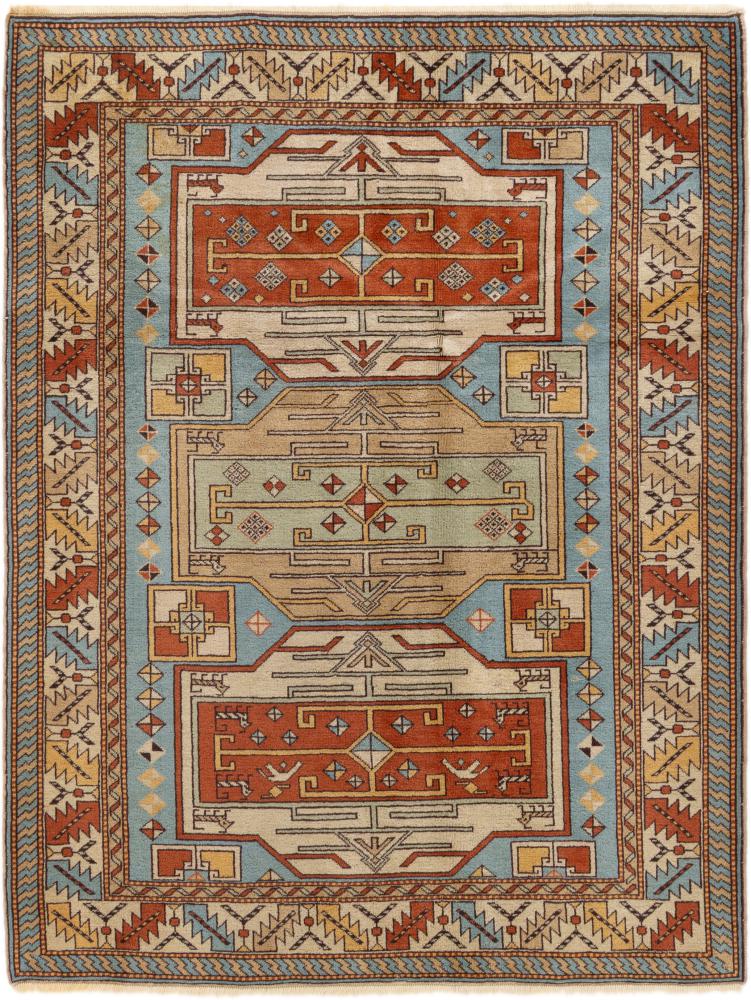  Turkei Obruk Old 5'9"x4'4" 5'9"x4'4", Persian Rug Knotted by hand