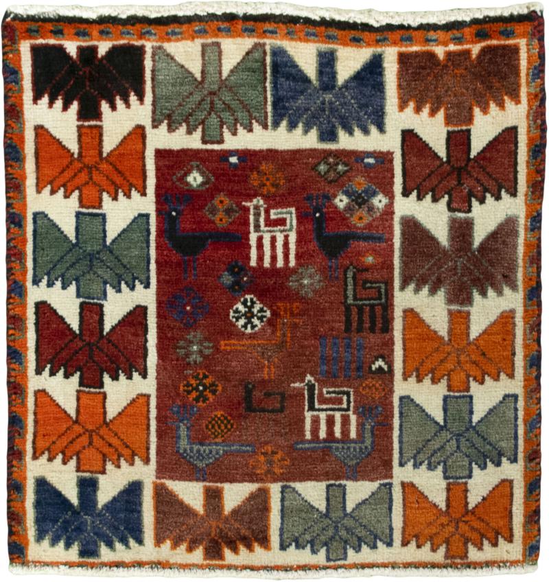 Persian Rug Shiraz 52x50 52x50, Persian Rug Knotted by hand