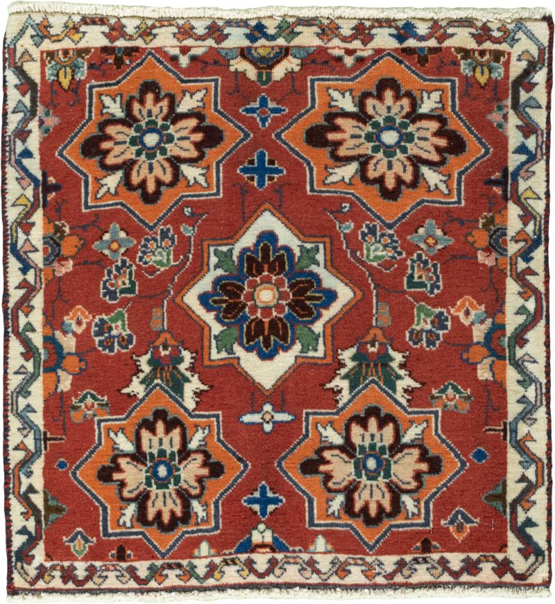 Persisk teppe Shiraz 64x59 64x59, Persisk teppe Knyttet for hånd