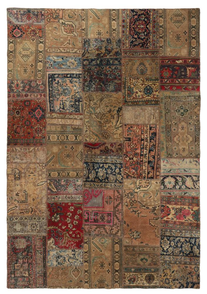 Persisk matta Patchwork 309x207 309x207, Persisk matta Knuten för hand