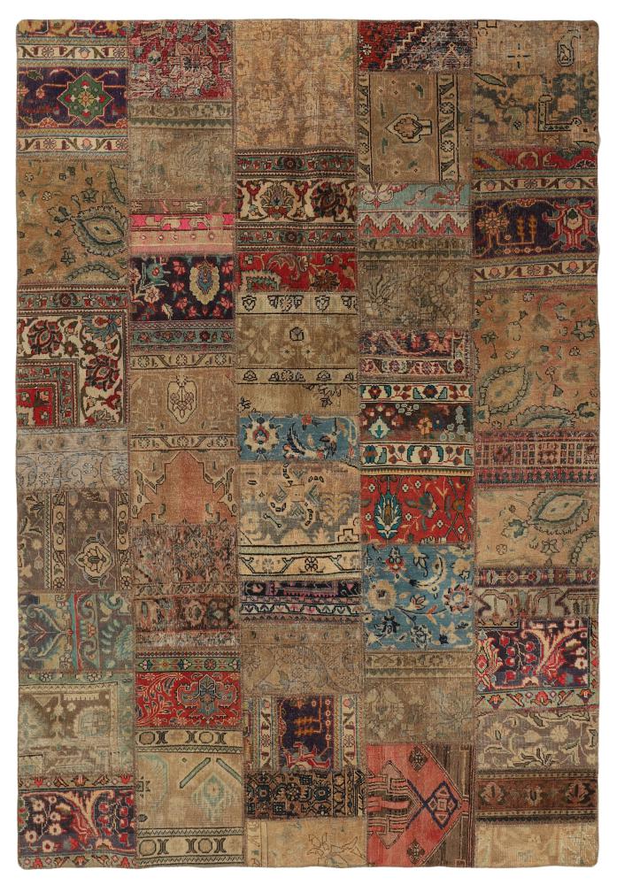 Persisk matta Patchwork 309x211 309x211, Persisk matta Knuten för hand