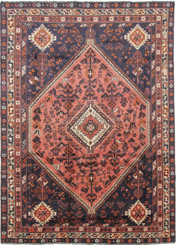 Persisk tæppe Shiraz 285x206 285x206, Persisk tæppe Knyttet i hånden