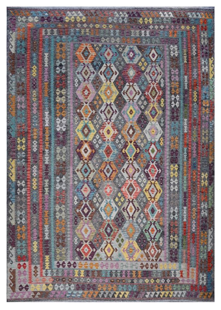 Afghan rug Kilim Afghan Kaudani 13'5"x10'2" 13'5"x10'2", Persian Rug Woven by hand