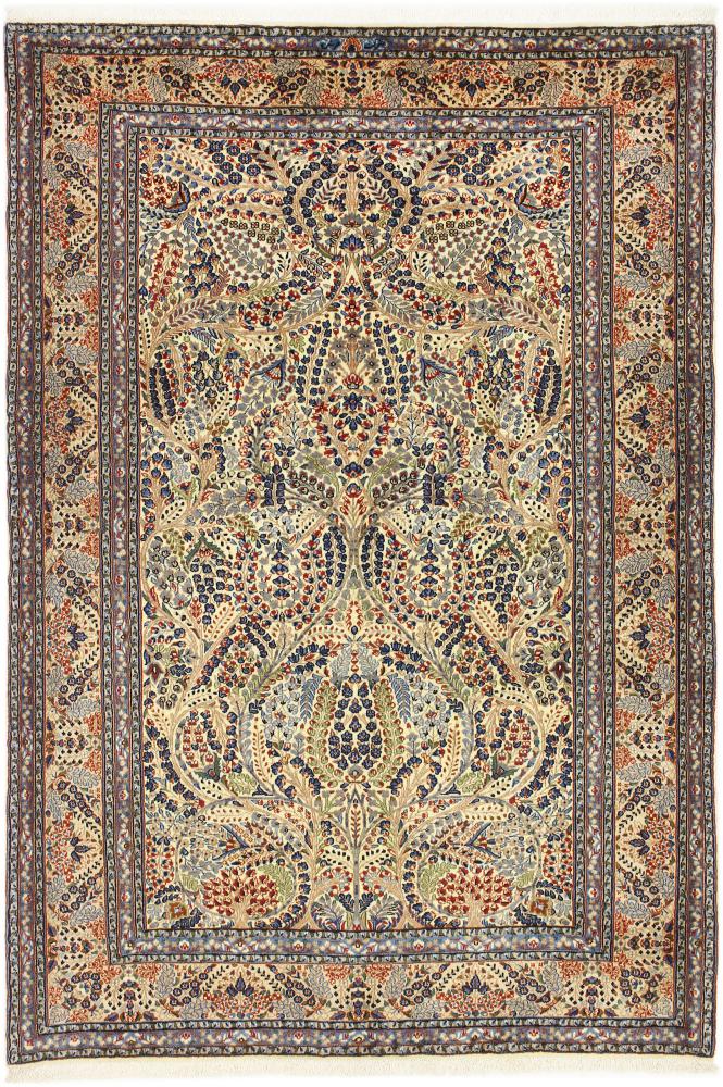 Tapis persan Kerman Rafsanjan Sherkat 202x138 202x138, Tapis persan Noué à la main