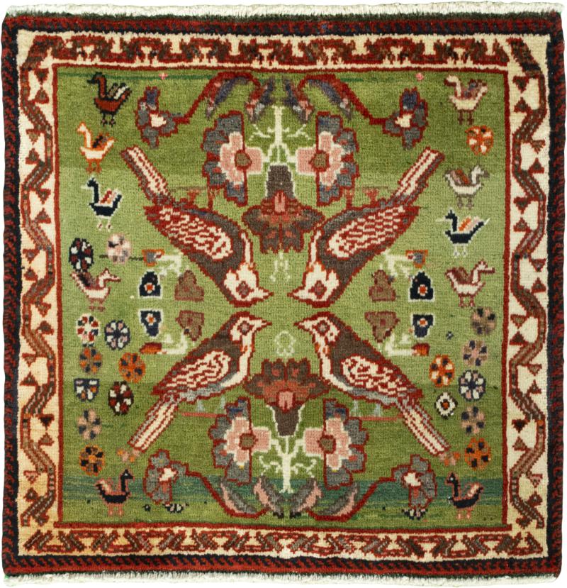 Tappeto persiano Shiraz 59x61 59x61, Tappeto persiano Annodato a mano