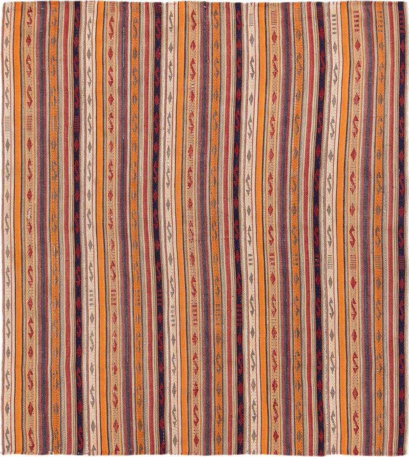 Persisk tæppe Kelim Fars Jajim 150x135 150x135, Persisk tæppe Håndvævet