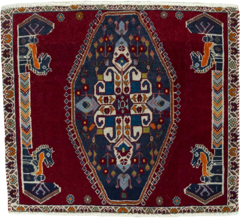 Tappeto persiano Shiraz 58x62 58x62, Tappeto persiano Annodato a mano
