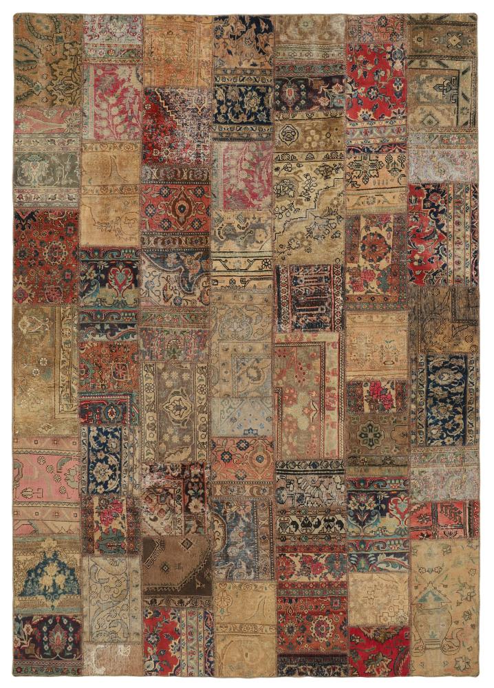 Alfombra persa Patchwork 361x261 361x261, Alfombra persa Anudado a mano