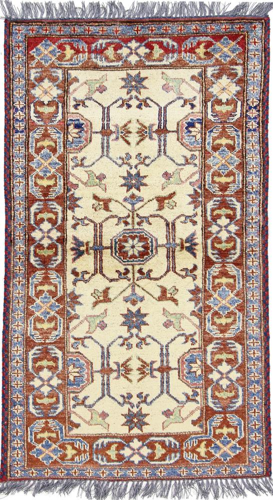 Afghan rug Kazak 122x68 122x68, Persian Rug Knotted by hand