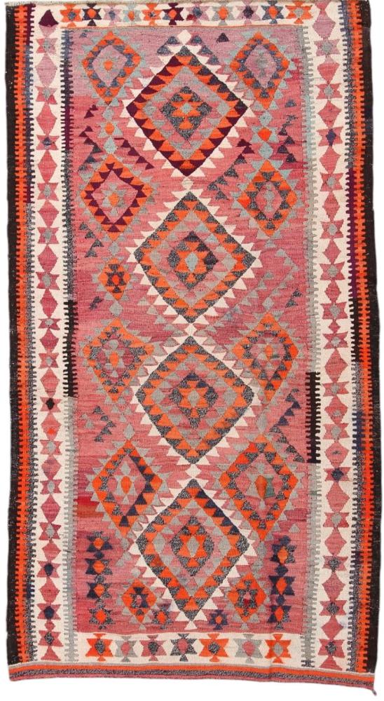 Alfombra persa Kilim Fars Antiguo 264x144 264x144, Alfombra persa Tejido a mano