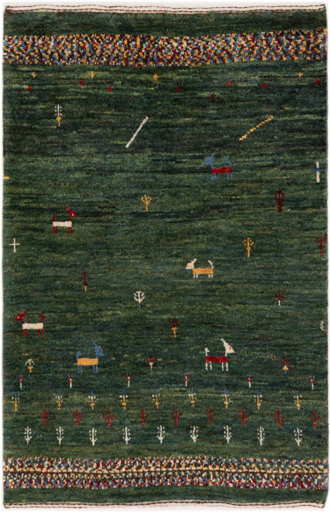 Tapete persa Persa Gabbeh Kashkuli Banafsheh 107x69 107x69, Tapete persa Atado à mão