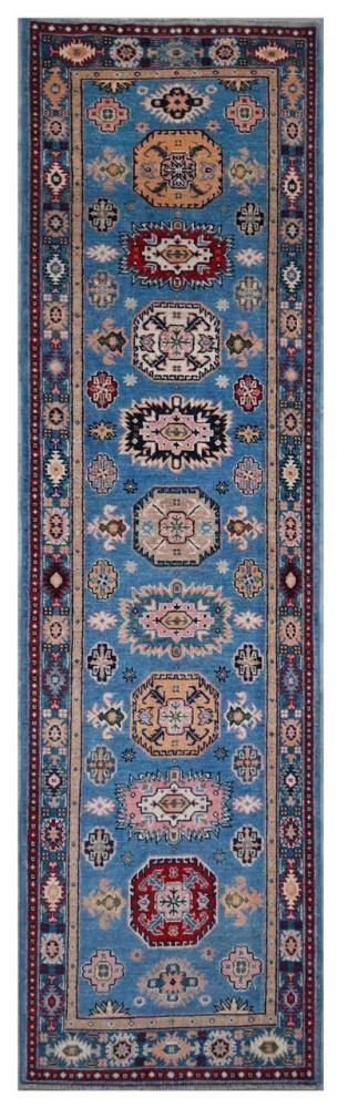 Tapis afghan Kazak Diyar 310x80 310x80, Tapis persan Noué à la main