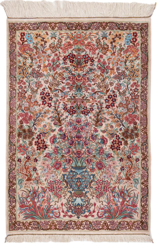 Persian Rug Qum Silk 94x61 94x61, Persian Rug Knotted by hand