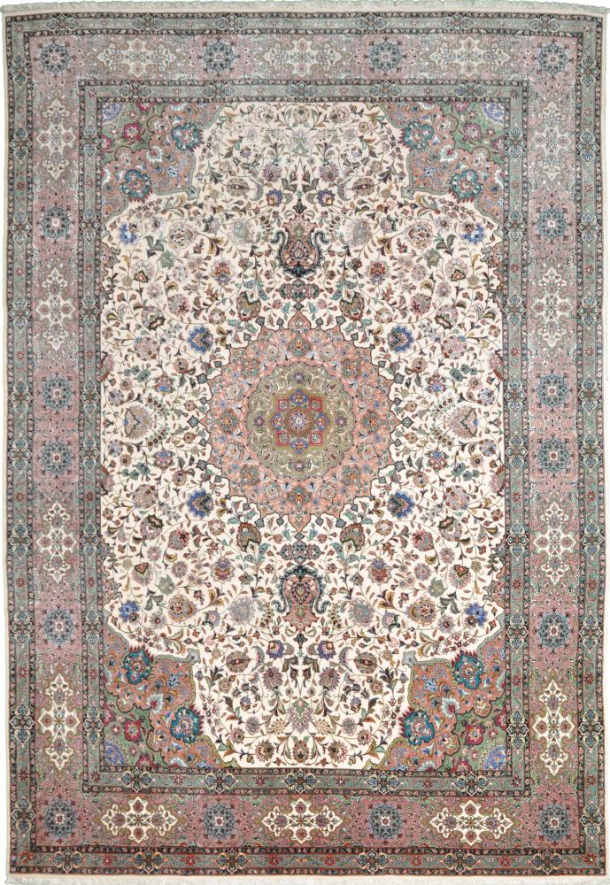 Tapete persa Tabriz 60Raj 295x198 295x198, Tapete persa Atado à mão