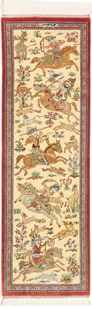 Persisk matta Qum Silke 129x39 129x39, Persisk matta Knuten för hand