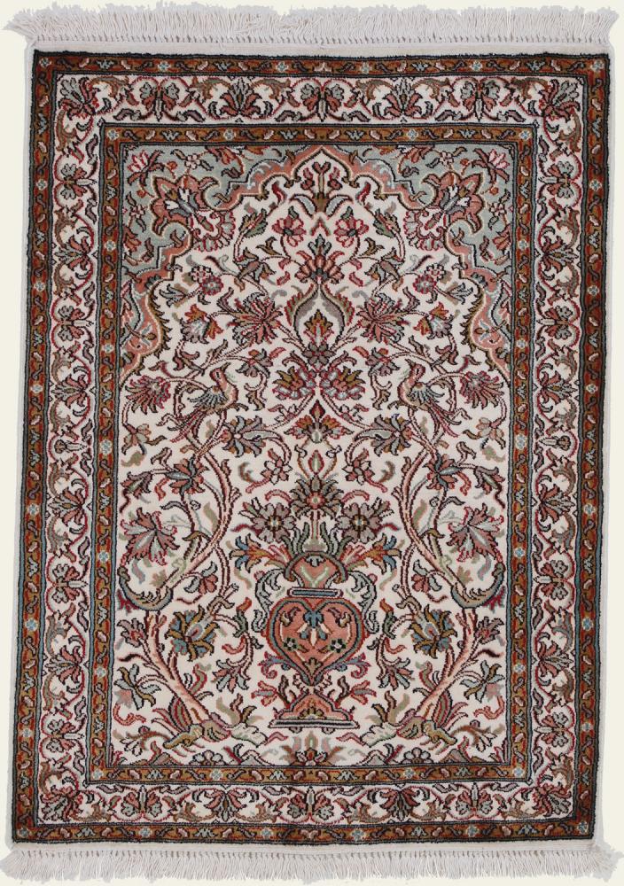 Indo rug Kashmir Silk 94x70 94x70, Persian Rug Knotted by hand