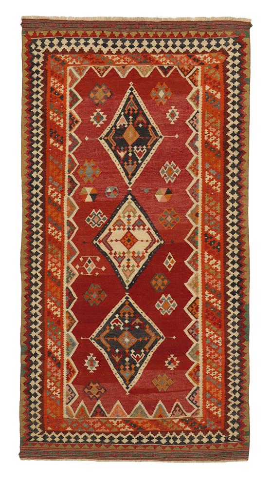Tapis persan Kilim Fars 294x151 294x151, Tapis persan Tissé à la main