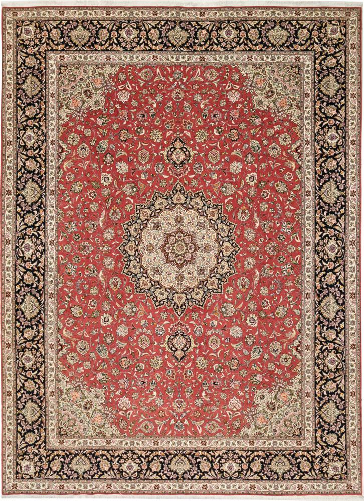 Tapete persa Tabriz 50Raj 13'5"x9'7" 13'5"x9'7", Tapete persa Atado à mão