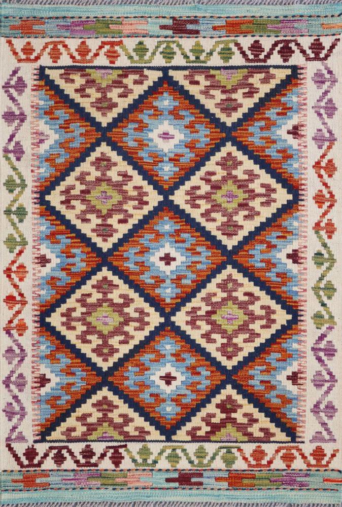 Tapete afegão Kilim Afegão 126x86 126x86, Tapete persa Tecido à mão