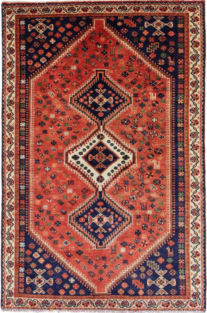 Persisk tæppe Shiraz 229x151 229x151, Persisk tæppe Knyttet i hånden