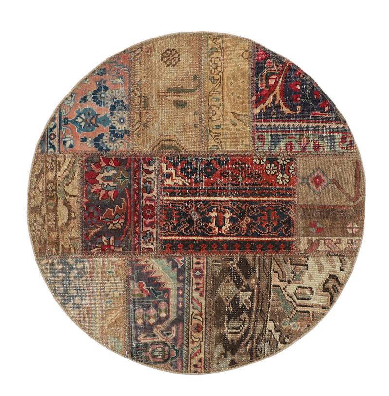 Perzisch tapijt Patchwork 99x99 99x99, Perzisch tapijt Handgeknoopte