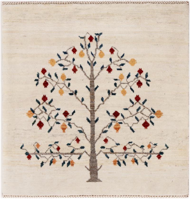 Tapete persa Persa Gabbeh Kashkuli Banafsheh 87x82 87x82, Tapete persa Atado à mão