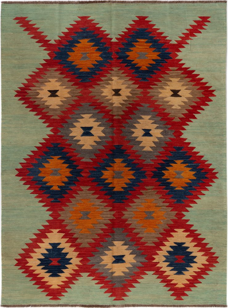 Tapis afghan Kilim Afghan 200x150 200x150, Tapis persan Tissé à la main