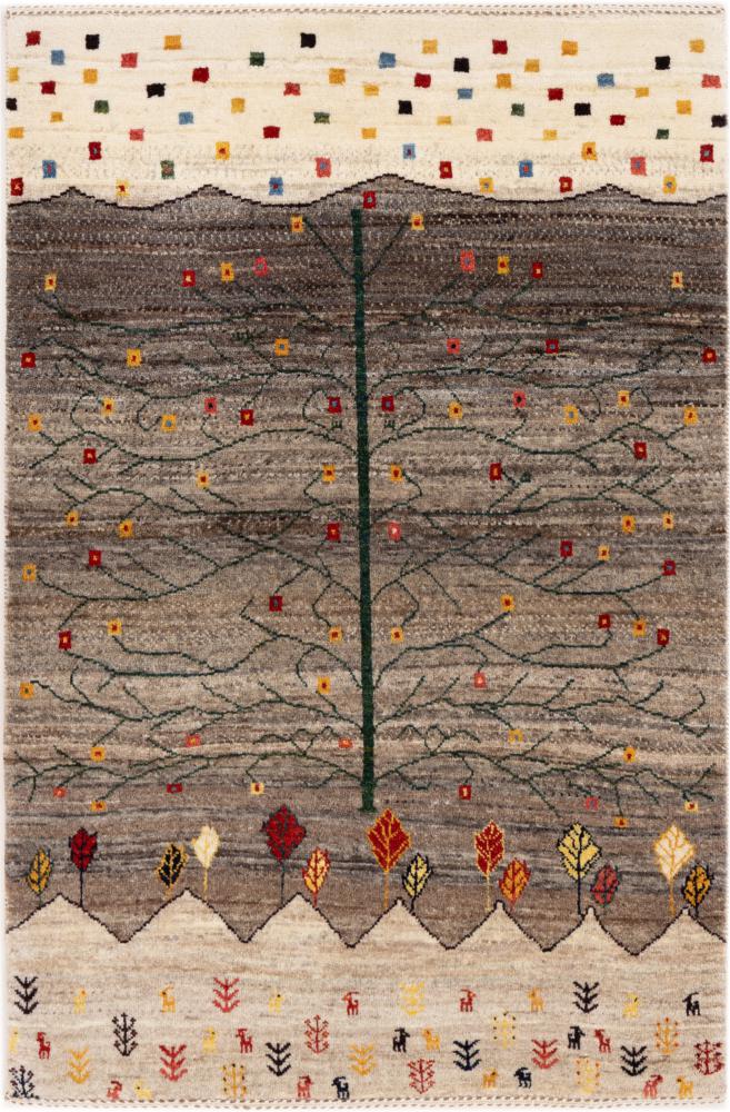 Tapete persa Persa Gabbeh Kashkuli Banafsheh 128x84 128x84, Tapete persa Atado à mão