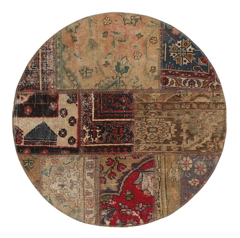 Persisk matta Patchwork 99x101 99x101, Persisk matta Knuten för hand