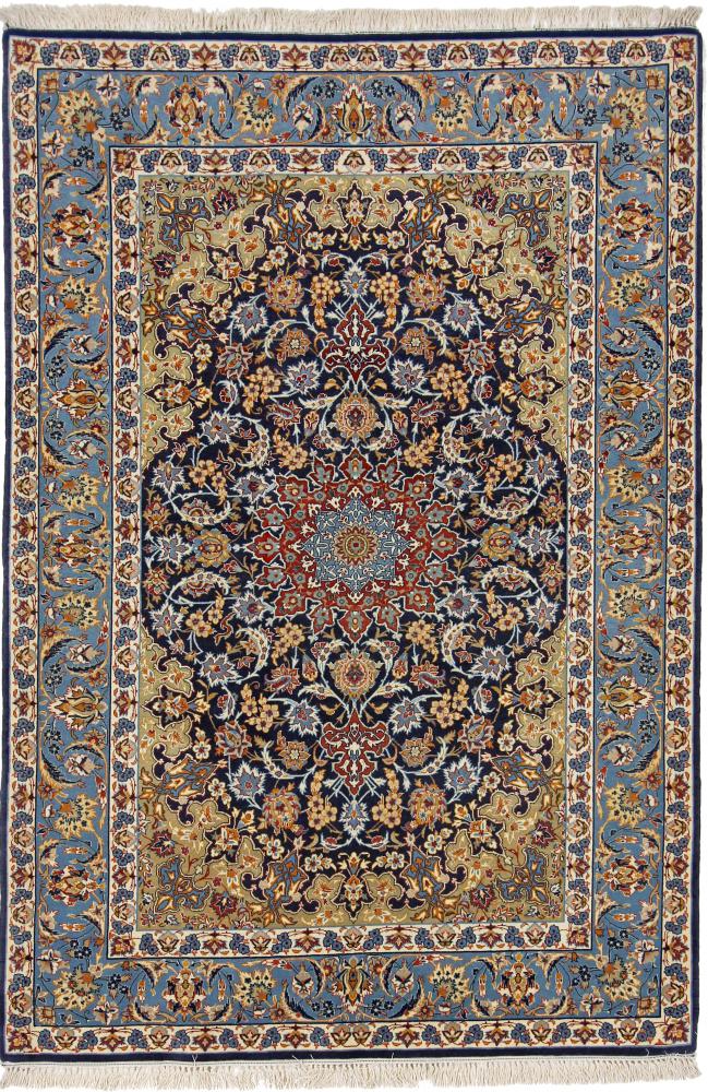 Tapete persa Isfahan Fio de Seda 156x107 156x107, Tapete persa Atado à mão