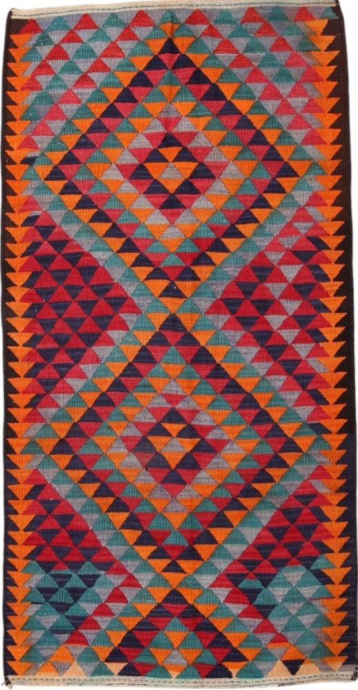 Perserteppich Kelim Fars Antik 9'7"x4'9" 9'7"x4'9", Perserteppich Handgewebt